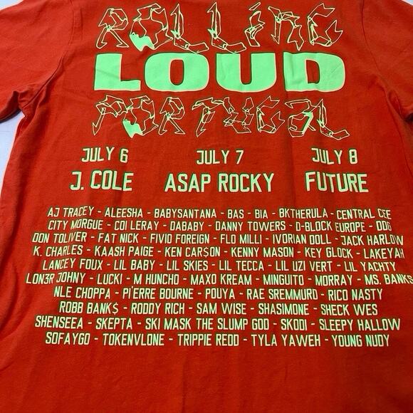 Rolling Loud Domenico Formichetti Red Neon T Shirt Portugal 2022 Music Festival - Picture 8 of 10